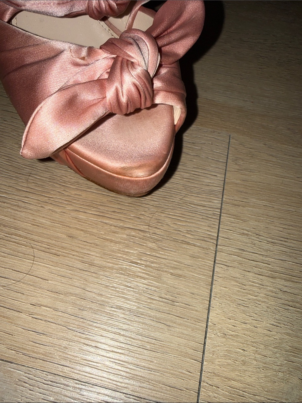 Prada Rose Pink Satin Knotted Slingback Heels - Picture 7 of 11